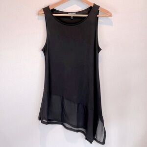 Eileen Fisher Asymmetrical Black Sleeveless Top  Women’s Size Small
